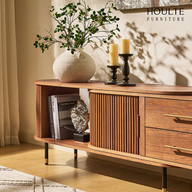 Ewan Oak Extendable Media Console