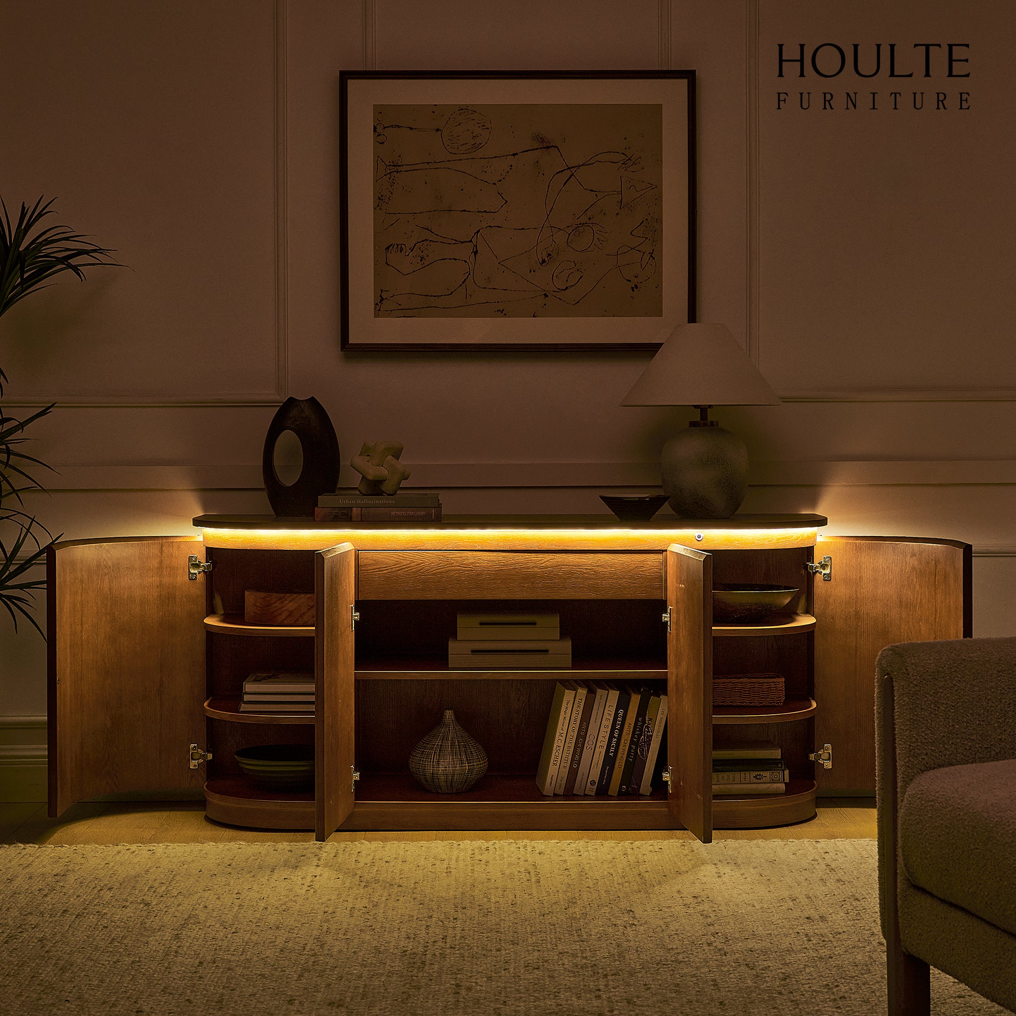 Ewan Oak Sideboard 61"