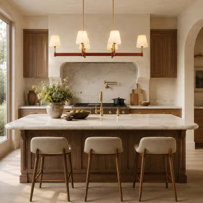 Corvella Leather Linear Chandelier