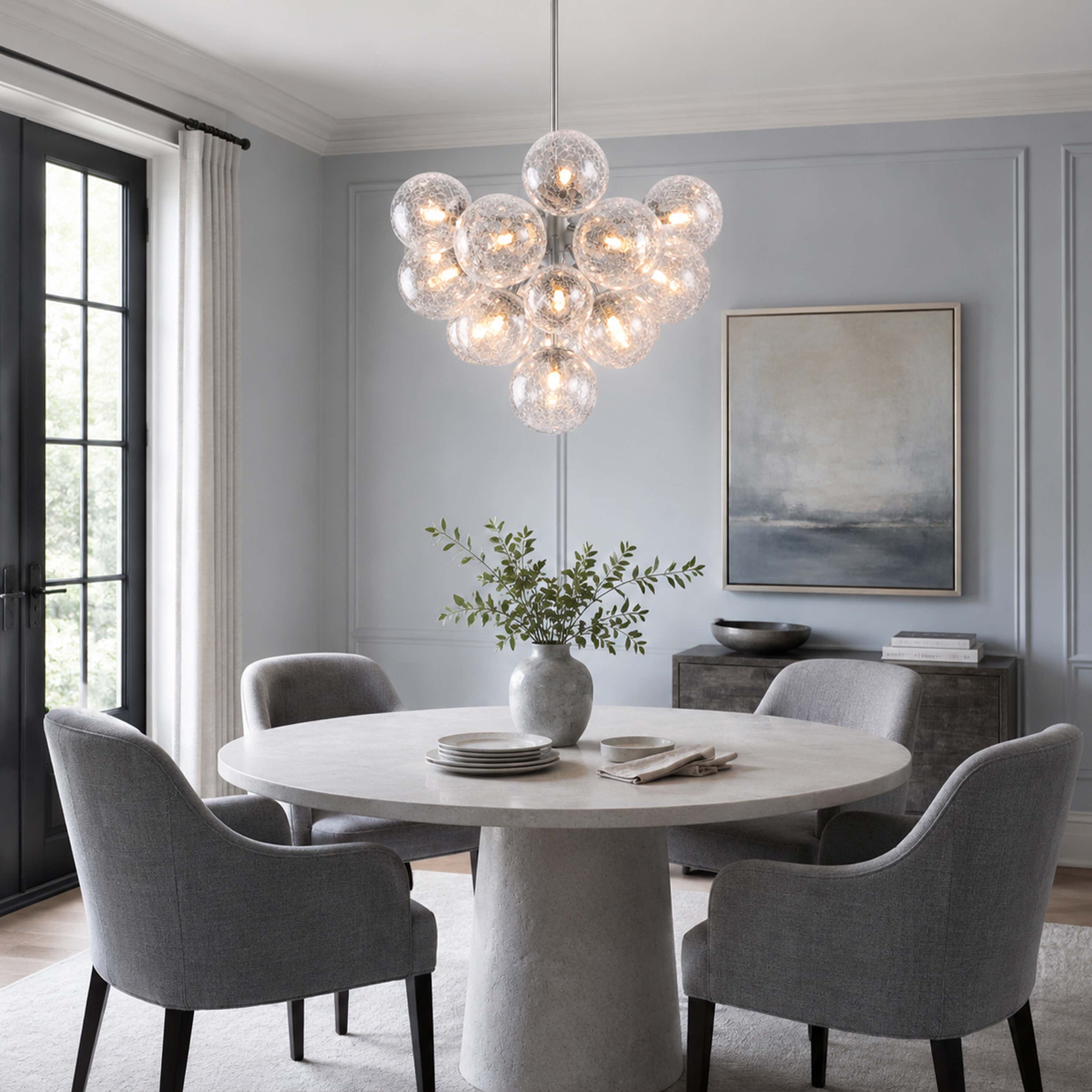 Elowen Crackled Glass Cluster Chandelier