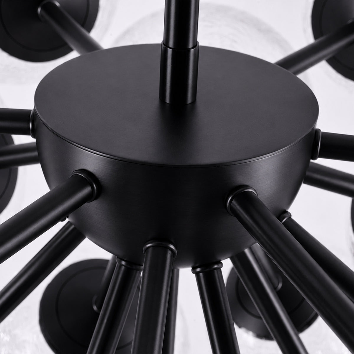 Elowen Crackled Glass Cluster Round Chandelier