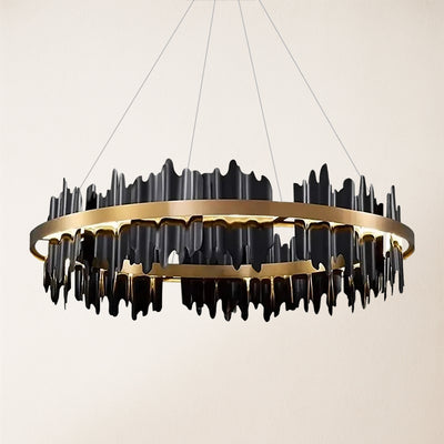 Arctira Metal Iceberg Round Chandelier 32"D