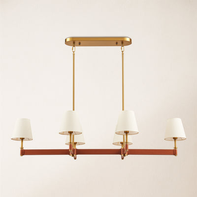 Corvella Leather Linear Chandelier 51"W