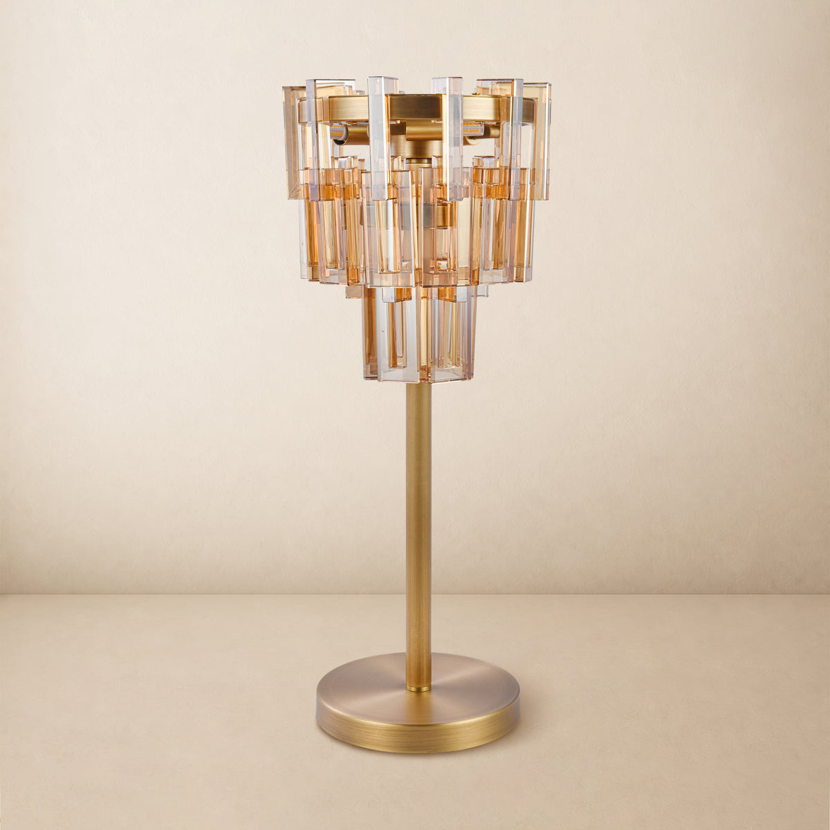 Cirelle Crystal Rectangular Table Lamp 20"H 