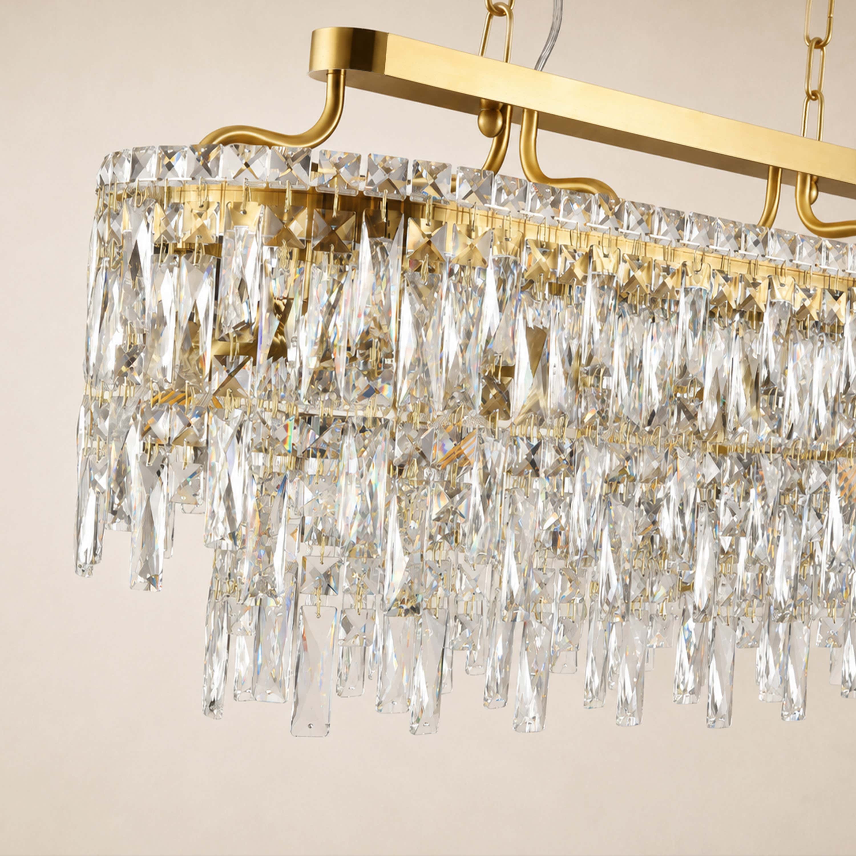 Lucentra Crystal Linear Chandelier 31"W