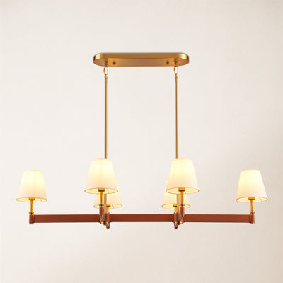 Corvella Leather Linear Chandelier 51"W