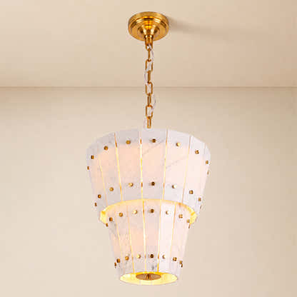 Pietra Quartzite Round Chandelier 23.6"D