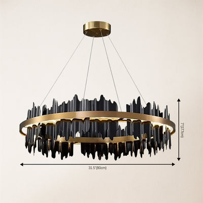 Arctira Metal Iceberg Round Chandelier 32"D