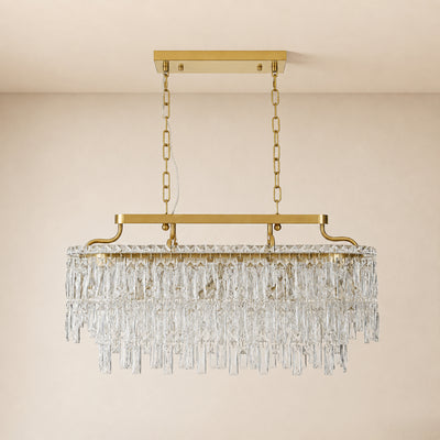 Lucentra Crystal Linear Chandelier 31"W