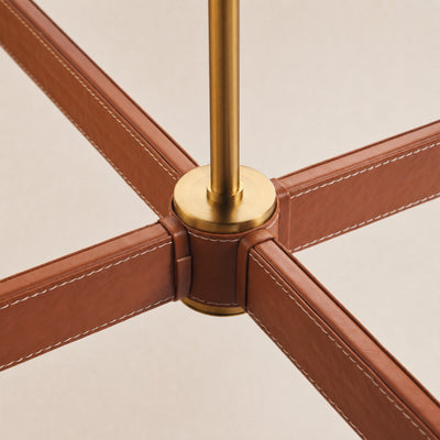 Corvella Leather Linear Chandelier 51"W