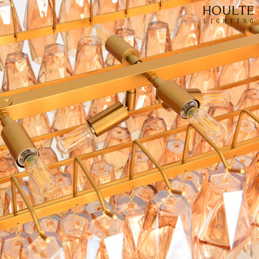 Celestial Drop Muti-Tier Crystal Glass Chandelier 54''W