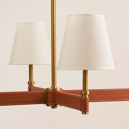 Corvella Leather Linear Chandelier