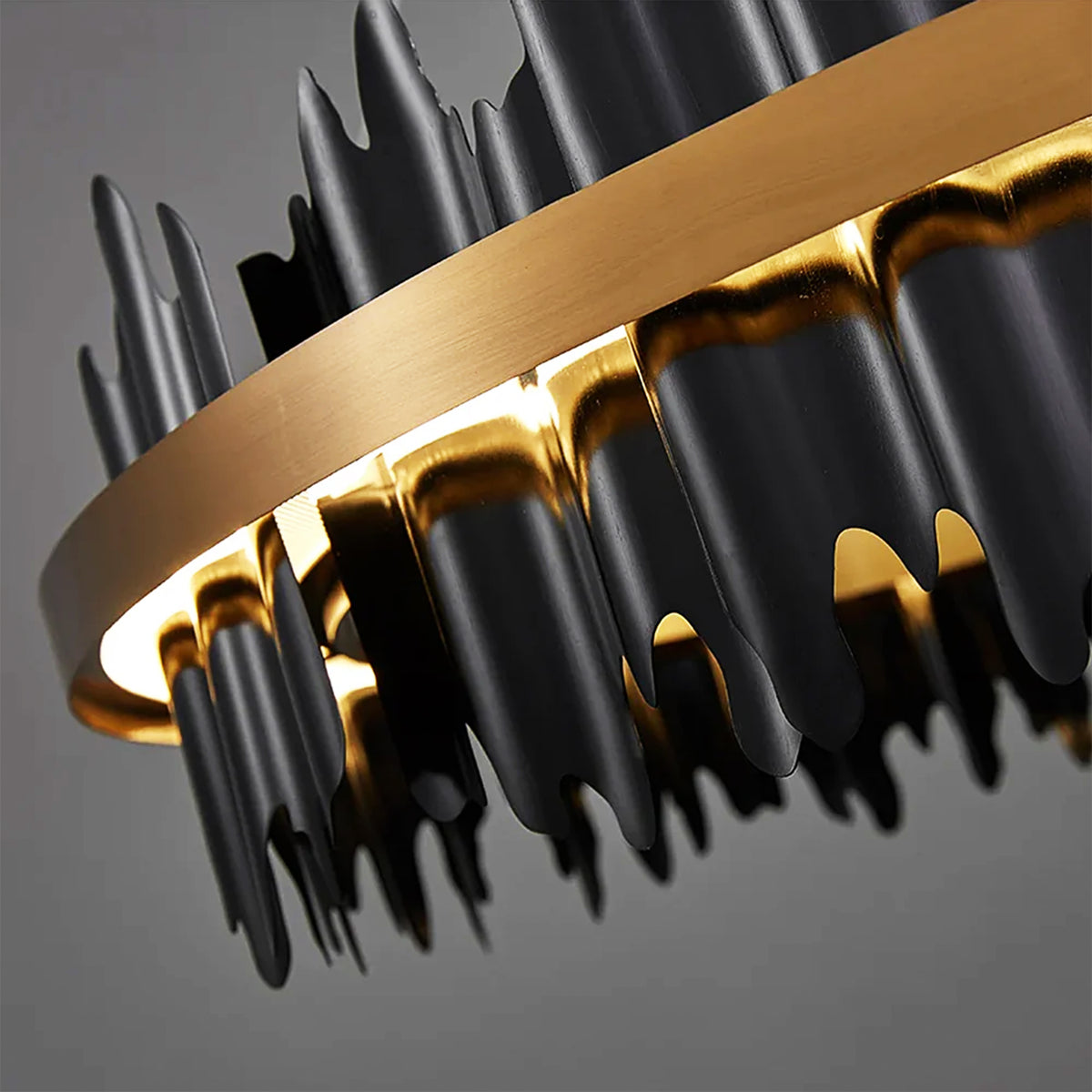 Arctira Metal Iceberg 2 Tiered Round Chandelier 32"D