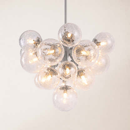Elowen Crackled Glass Cluster Chandelier