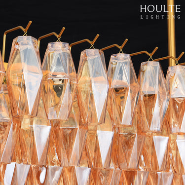 Celestial Drop Muti-Tier Crystal Glass Chandelier 54''W