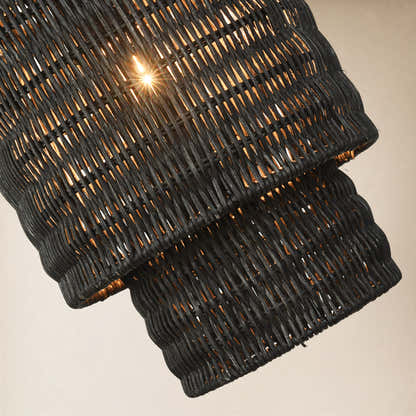 Cavana Rattan Round Pendant 9"D