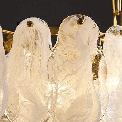 Elaris Glass Cloud Rectangular Chandelier 35"W