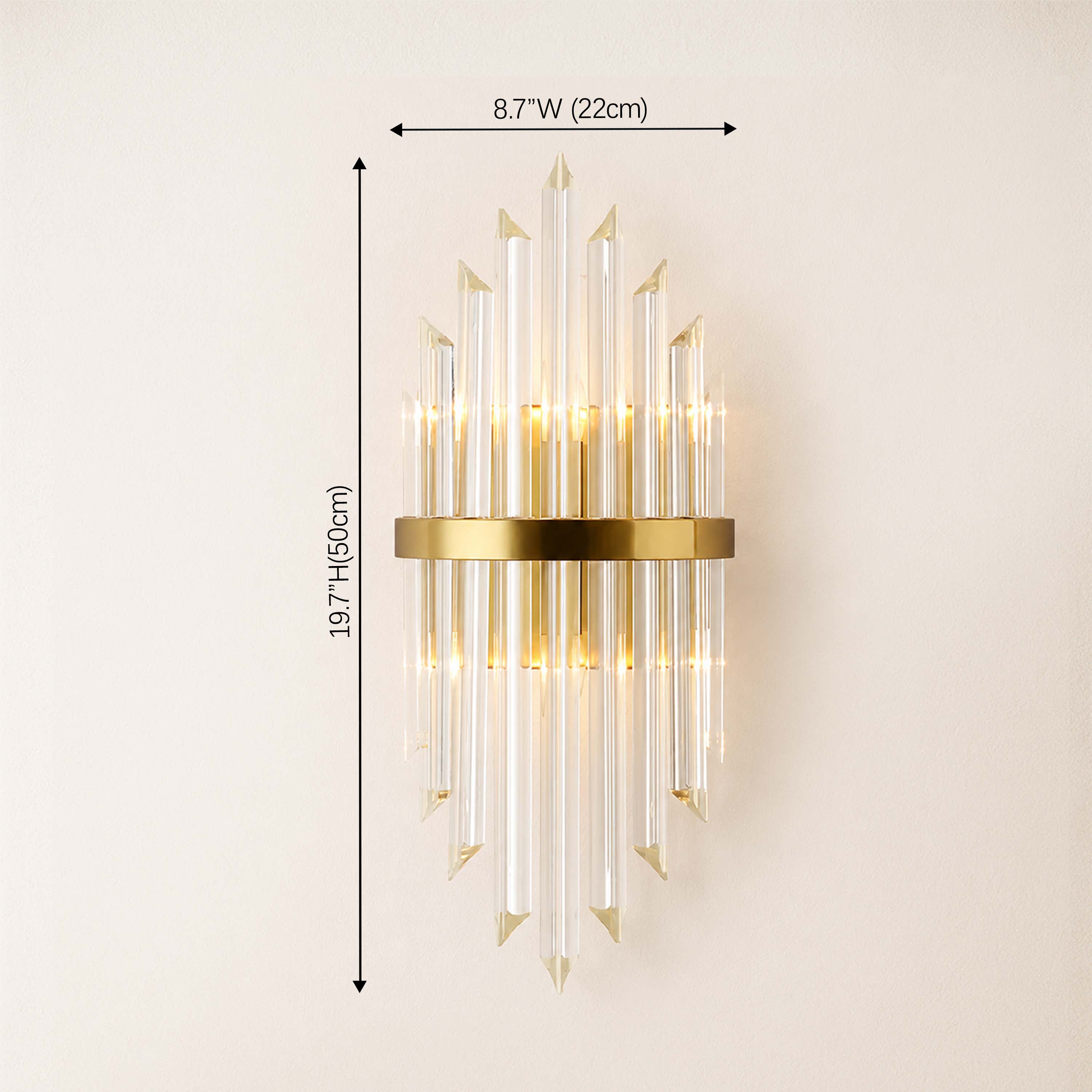 Oryana Crystal Icicle Wall Sconce 8.7"