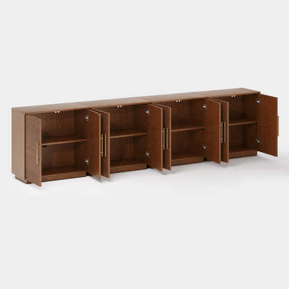 Holt 126″ Solid Oak Console(Set of 4)