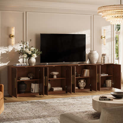 Holt 126″ Solid Oak Console(Set of 4)