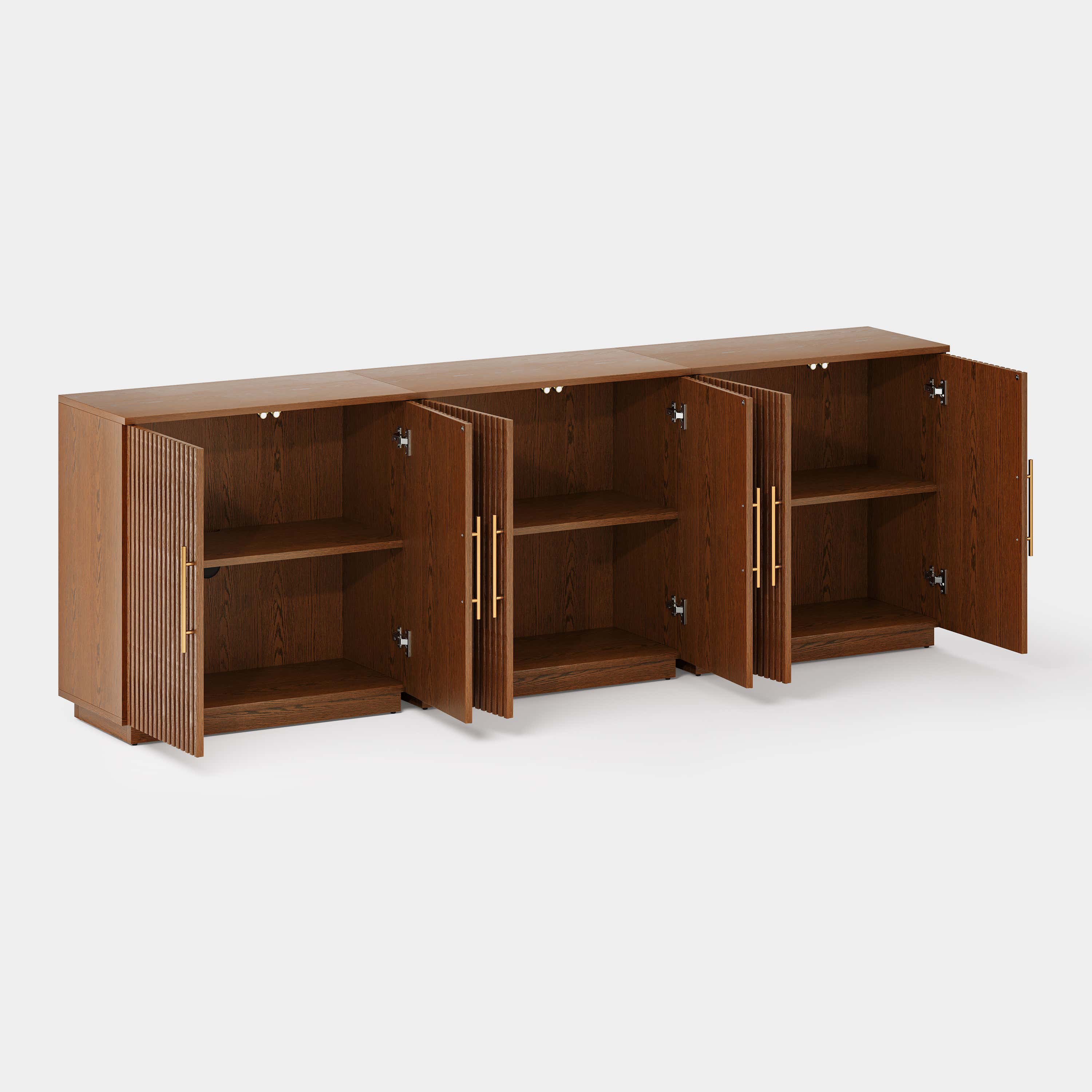 Holt 95″ Solid Oak Console(Set of 3)