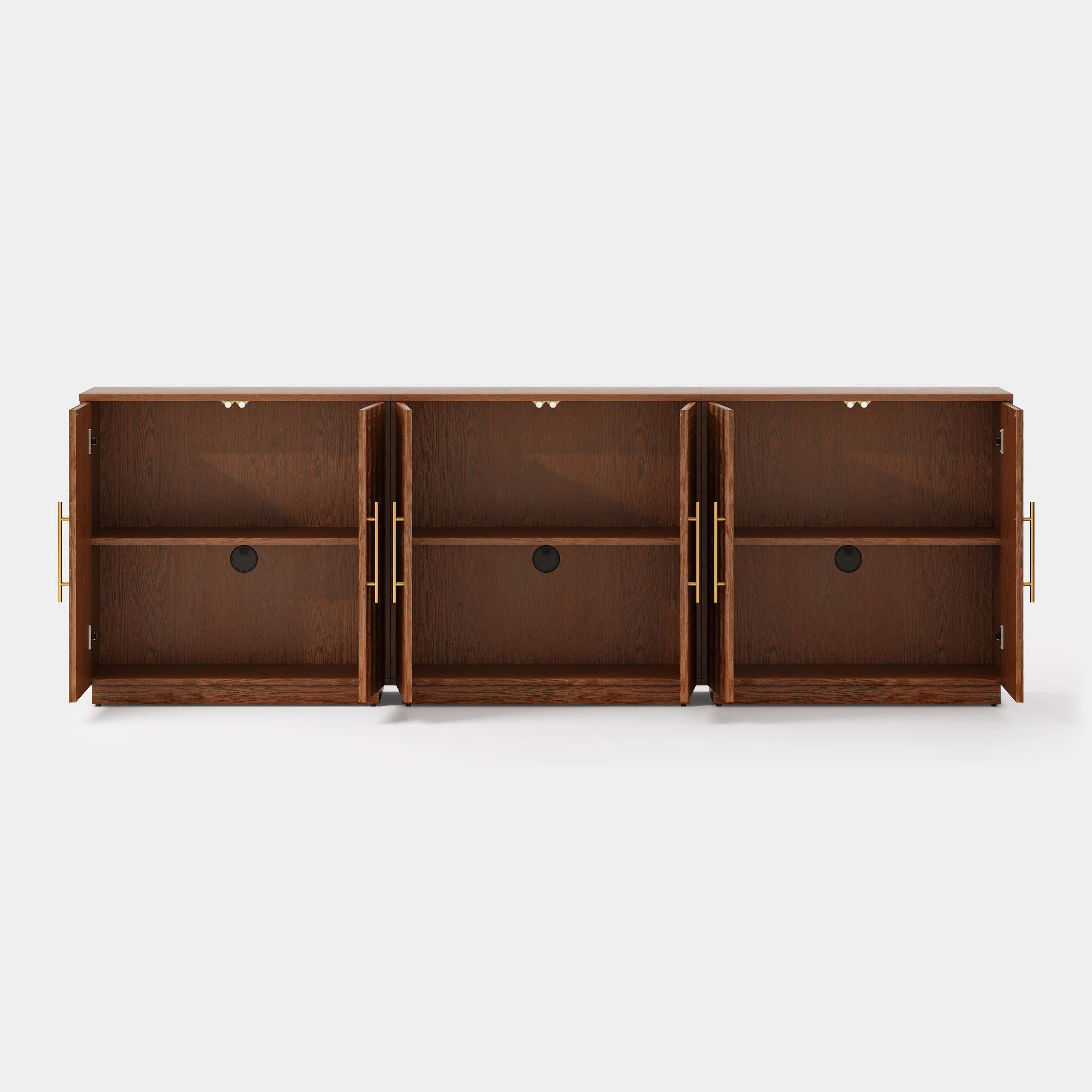 Holt 95″ Solid Oak Console(Set of 3)