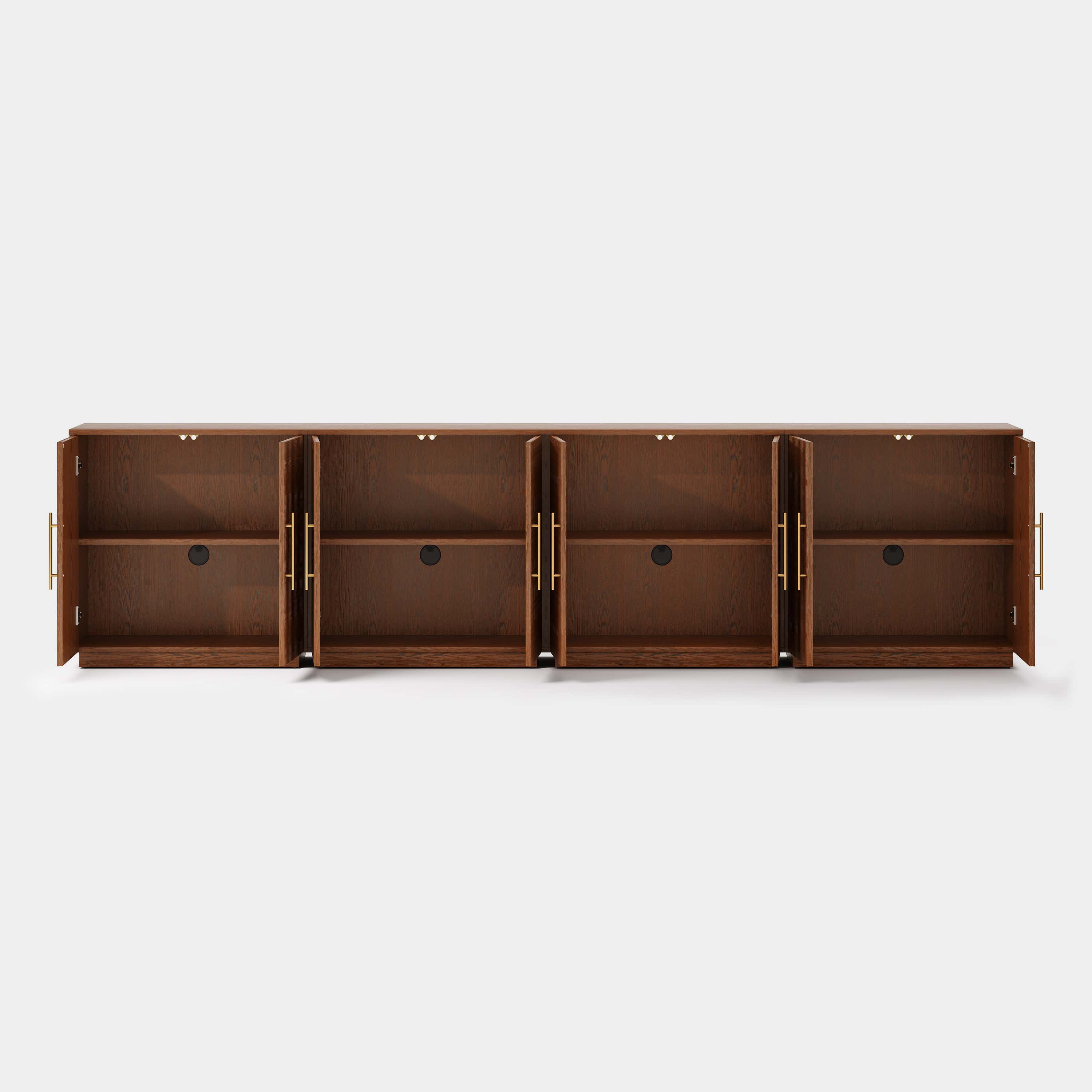 Holt 126″ Solid Oak Console(Set of 4)