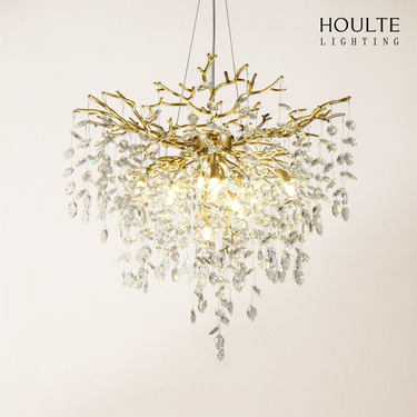 Frostleaf Crystal Grand Cascade Branches Chandelier 32''