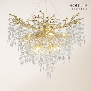 Frostleaf Crystal Grand Cascade Branches Chandelier 40''