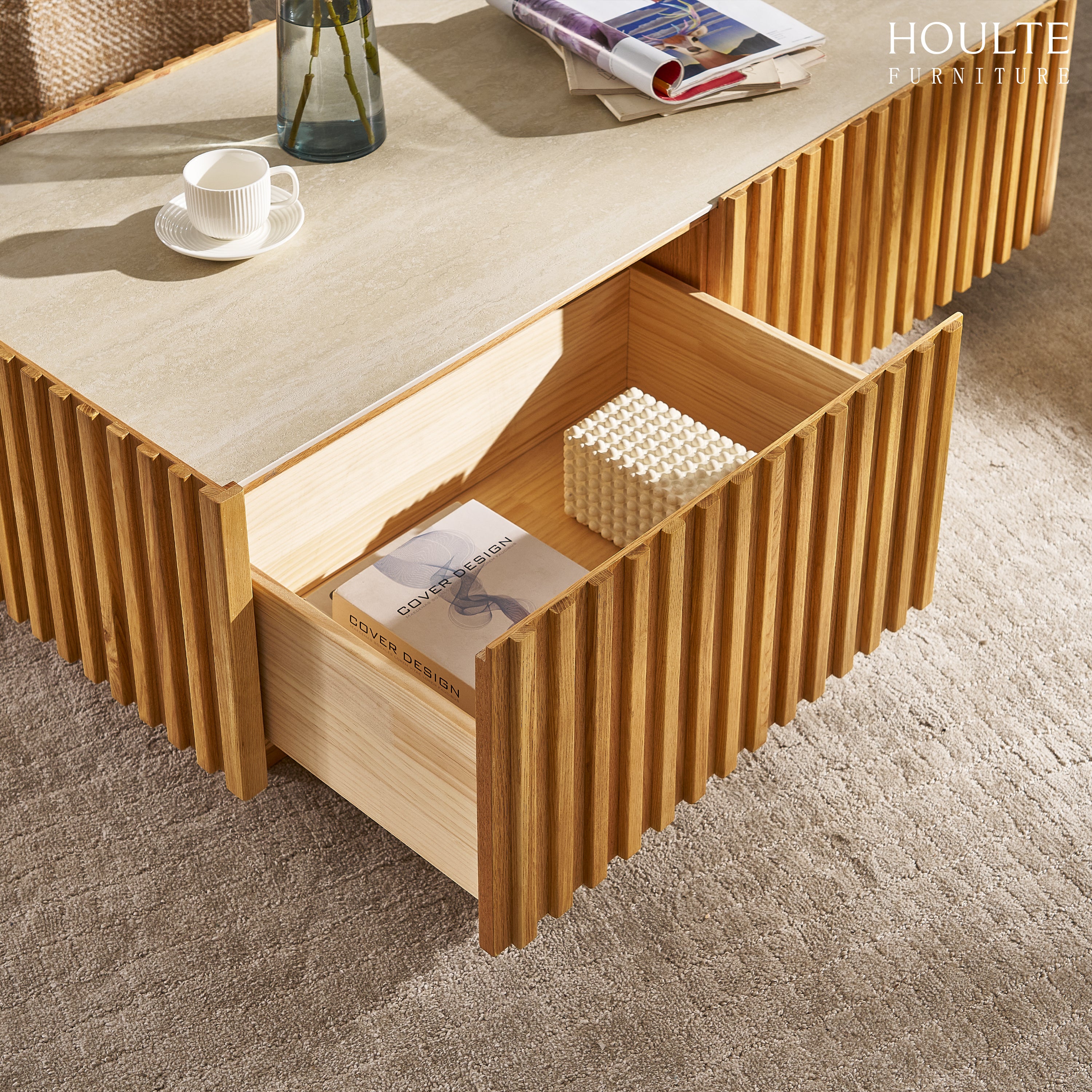 Isla Oak Rectangle Coffee Table 47"
