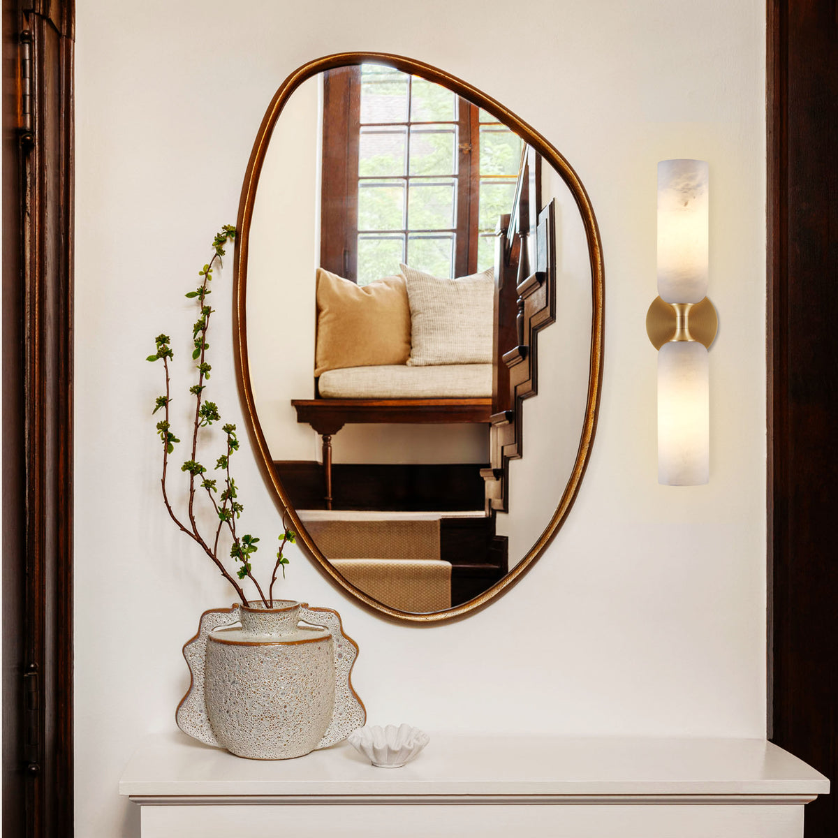 Axis Alabaster Wall Sconce 19.6"H