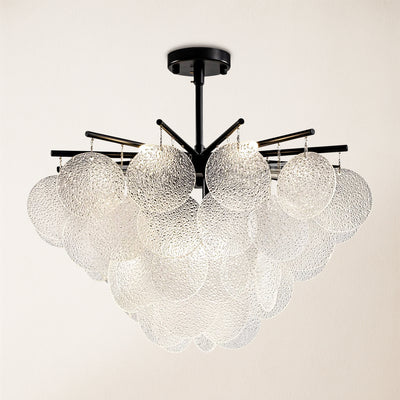 Velmora Glass Disc Tiered Chandelier 24"D