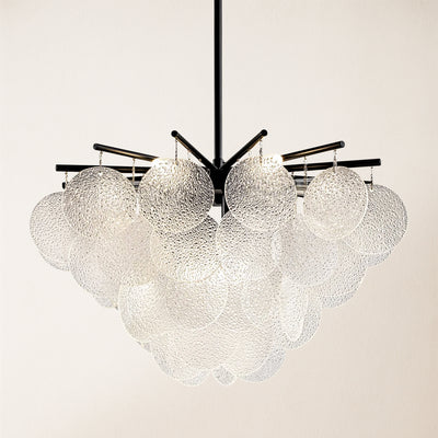 Velmora Glass Disc Tiered Chandelier 24"D
