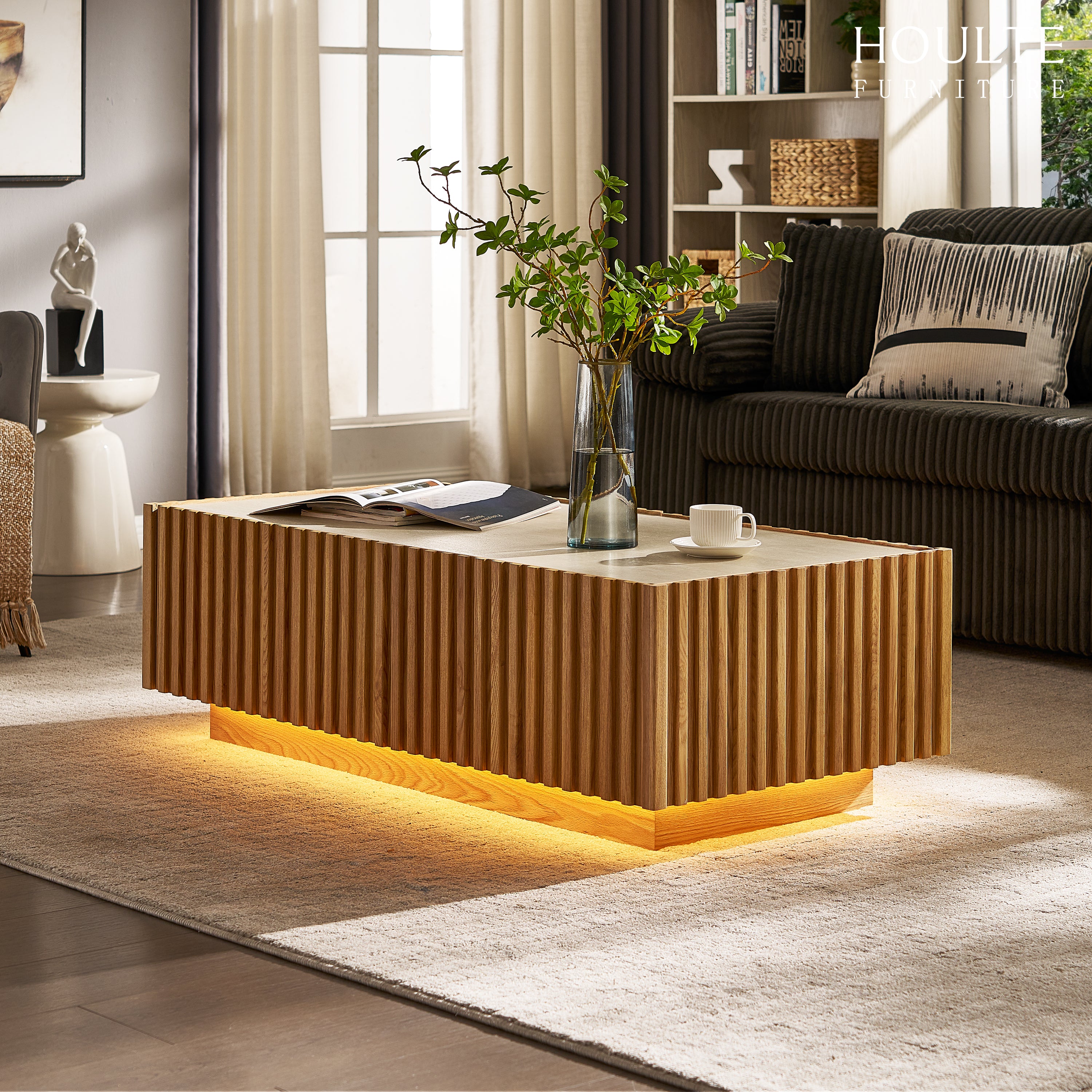 Isla Oak Rectangle Coffee Table 47"
