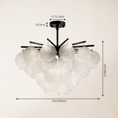 Velmora Glass Disc Tiered Chandelier 24"D