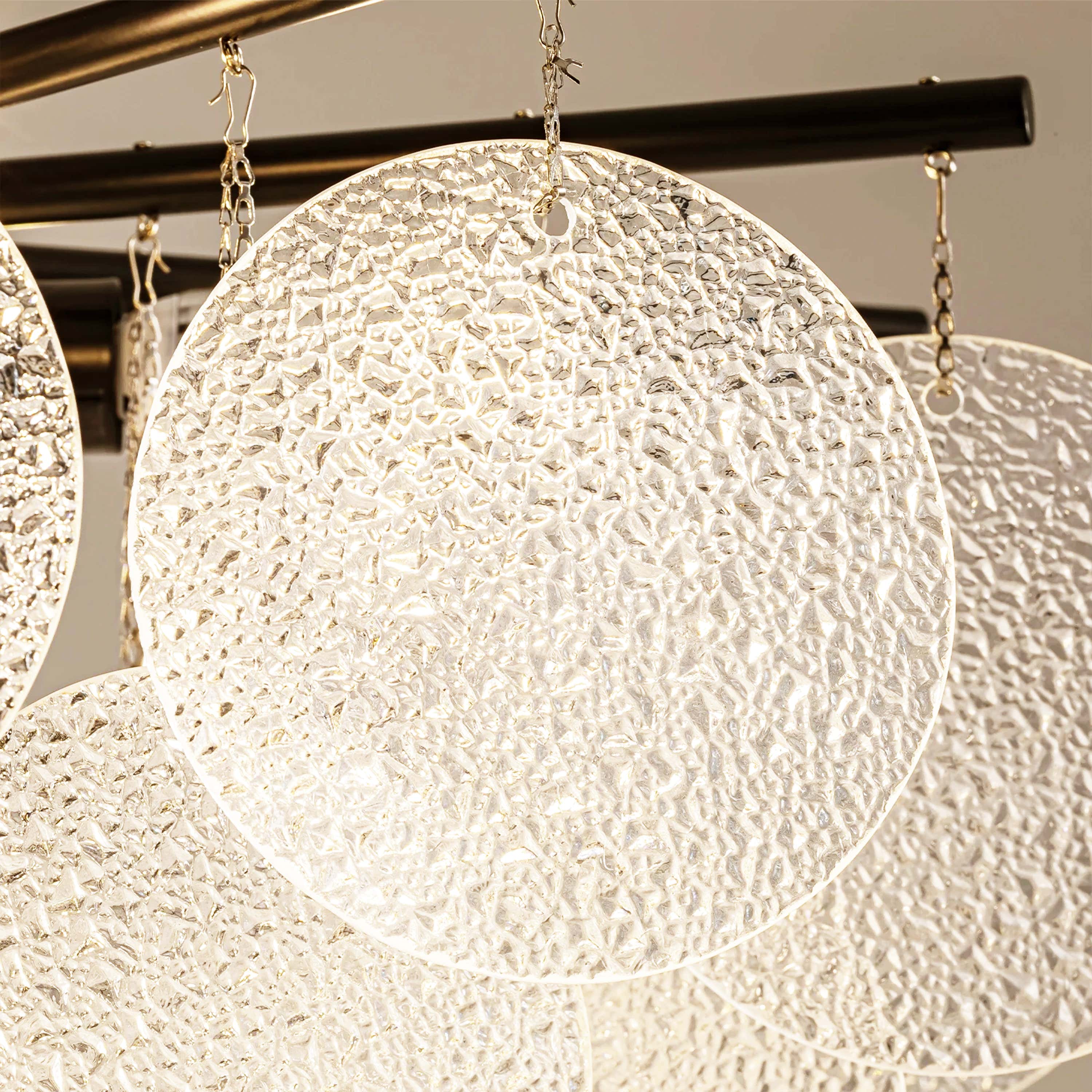 Velmora Glass Disc Tiered Chandelier 24"D