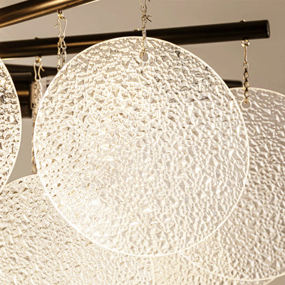Velmora Glass Disc Tiered Chandelier 24"D