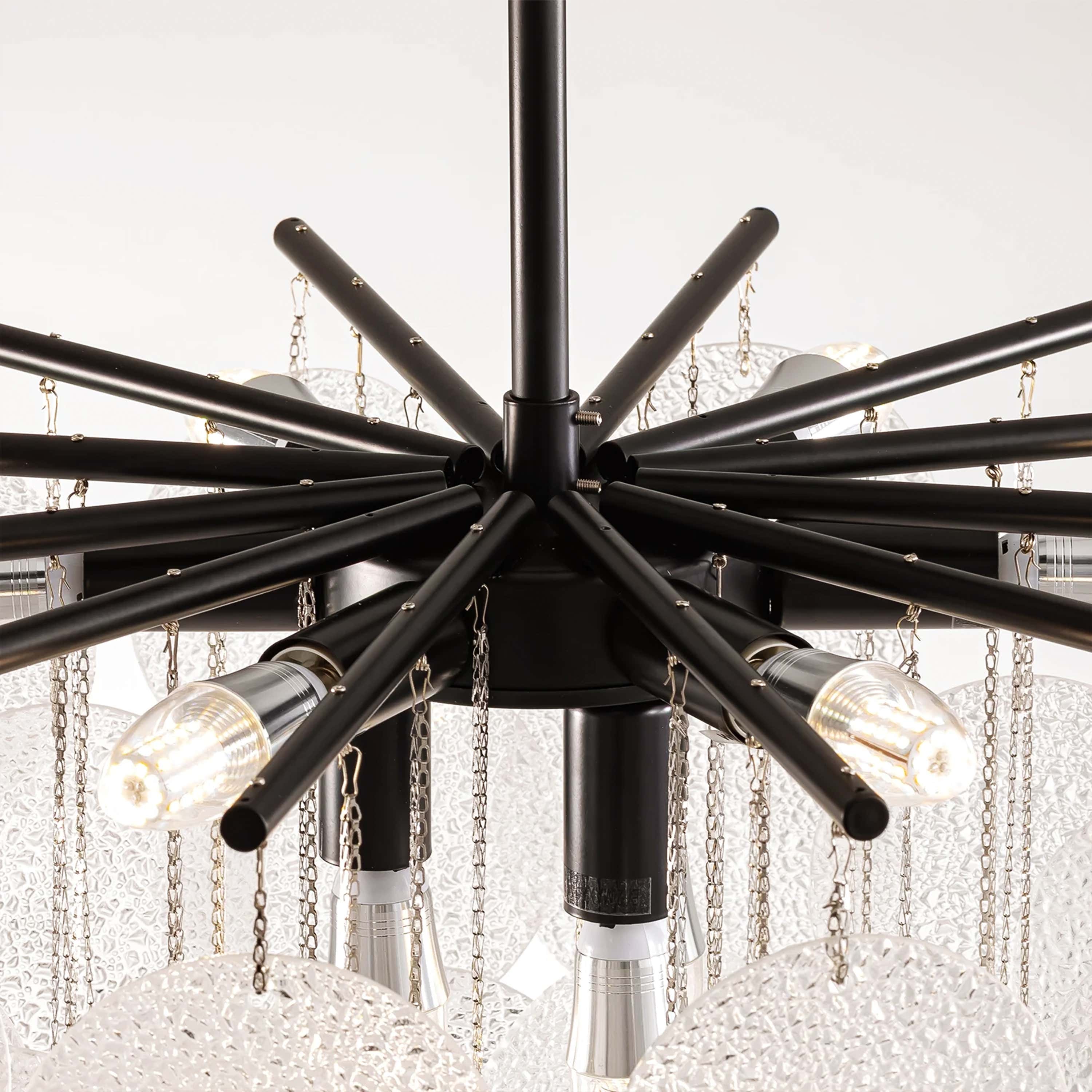 Velmora Glass Disc Tiered Chandelier 24"D