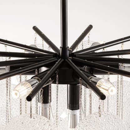 Velmora Glass Disc Tiered Chandelier 24"D