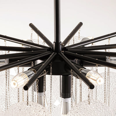 Velmora Glass Disc Tiered Chandelier 24"D