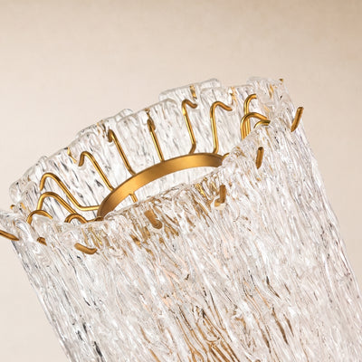 Lucentra Textured Glass Drum Table Lamp 10"D