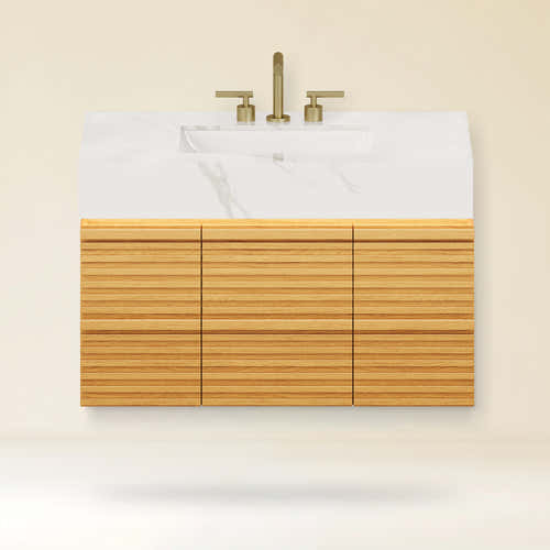 Isla Oak Bathroom Vanity 36"W