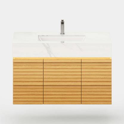 Isla Oak Bathroom Vanity 36"W