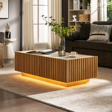 Isla Oak Media Console And Coffee Table And Nightstand