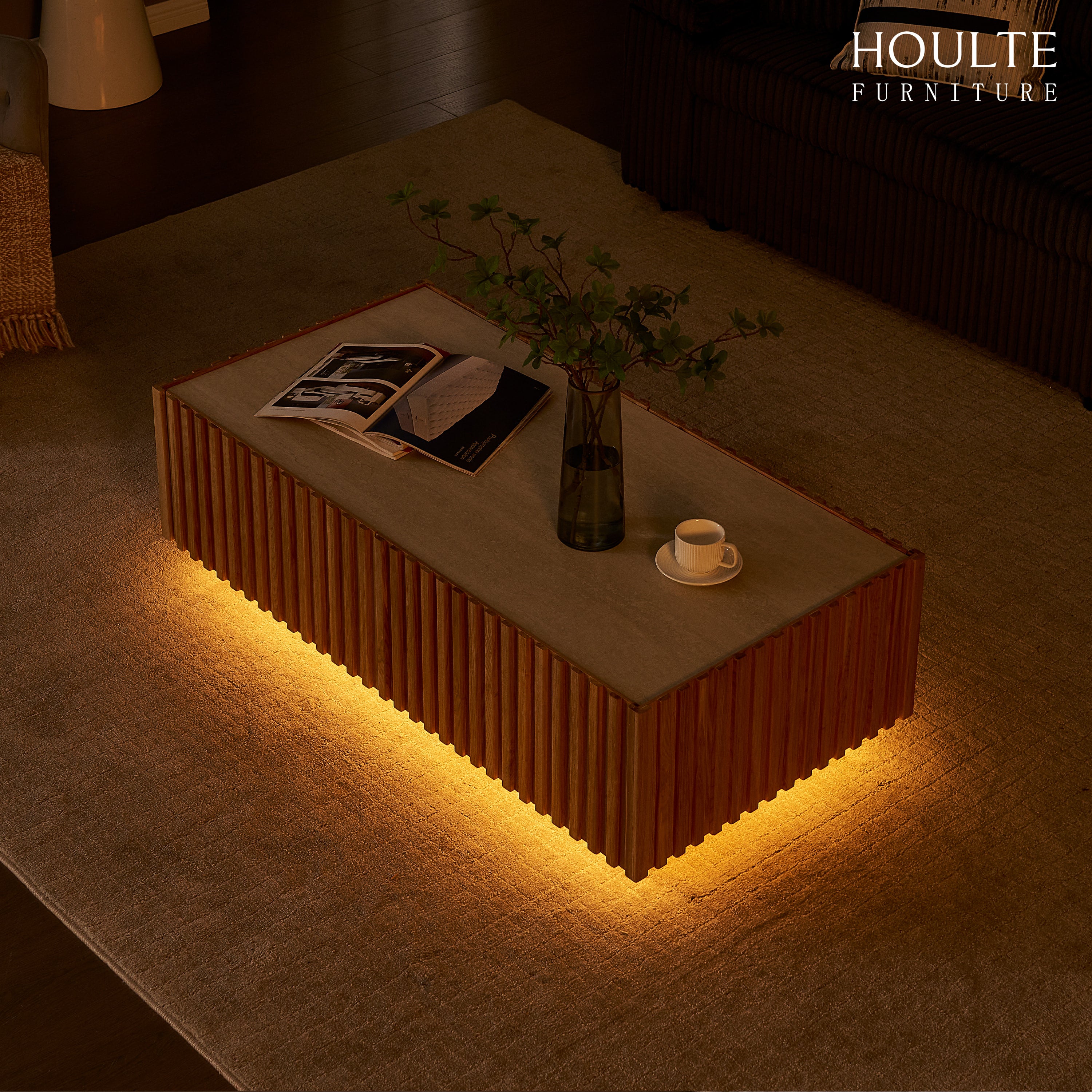 Isla Oak Media Console And Coffee Table And Nightstand