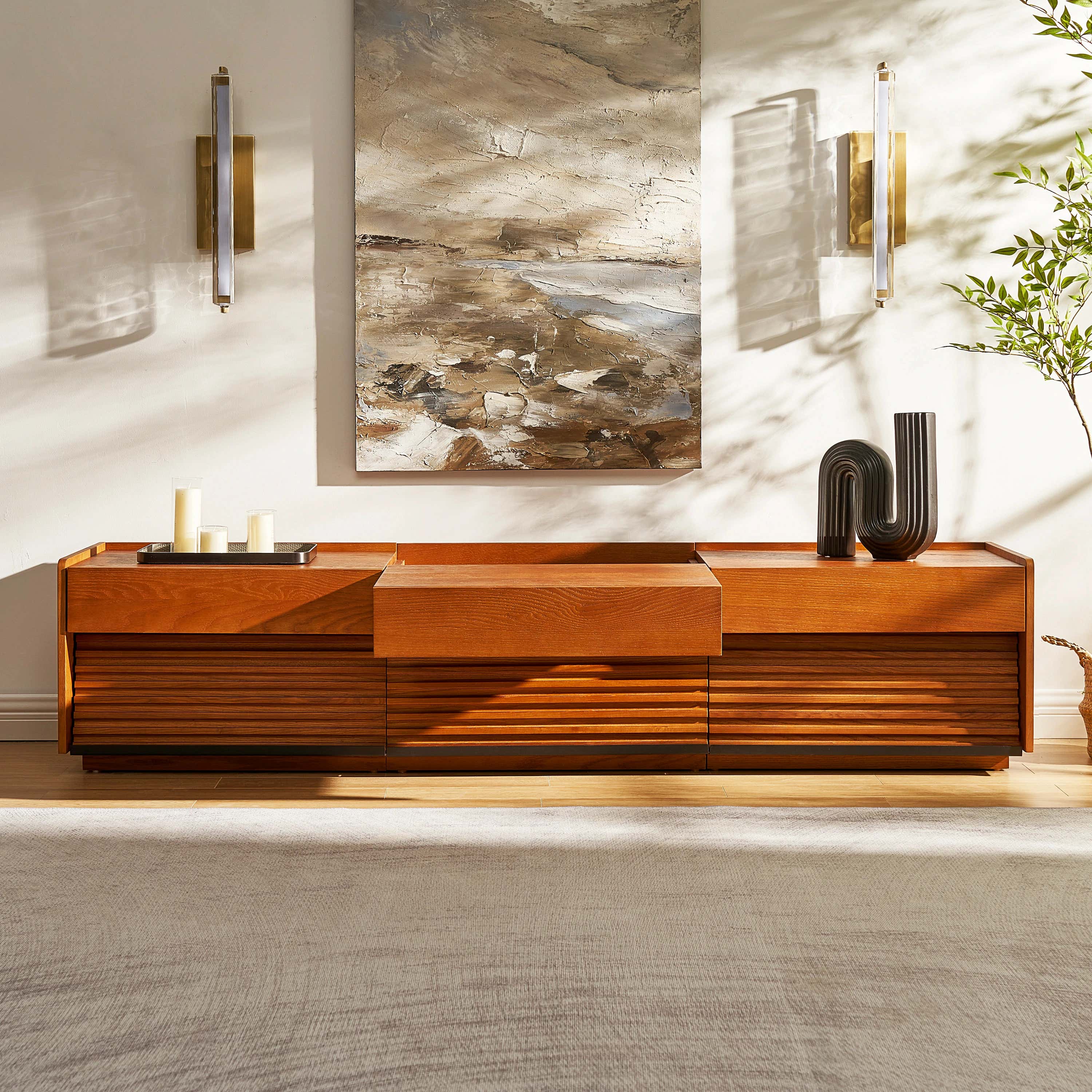 Devon Oak Media Console  71"