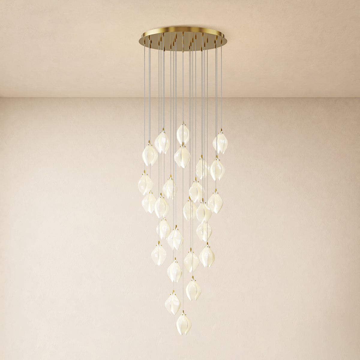 Veylune Ceramic Flower Cluster Chandelier 8"-48"D 