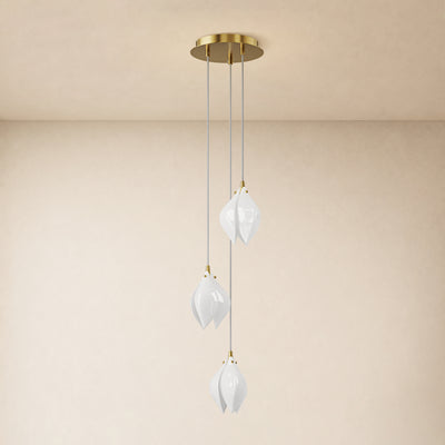 Veylune Ceramic Flower Cluster Chandelier 8"-48"D 