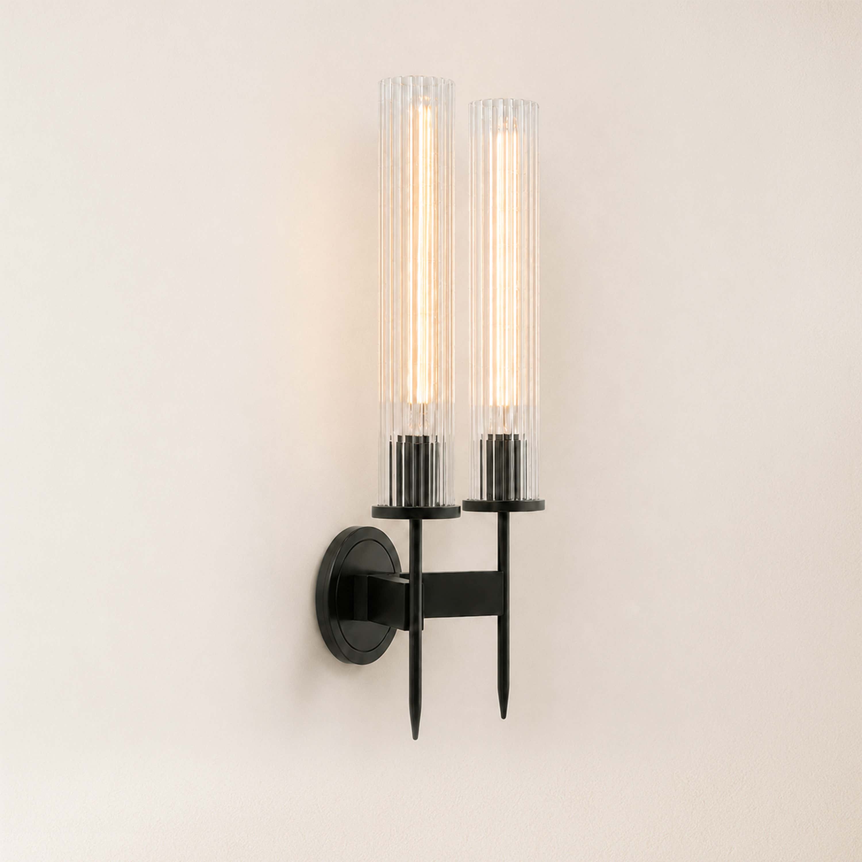 Bellmere 2 Lights Glass Wall Sconce