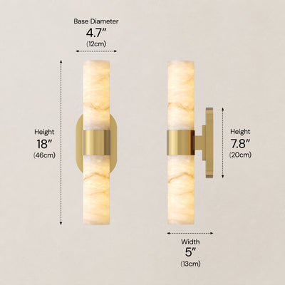 Calyndra Resin Cylinder Wall Sconce 18"-23"H 